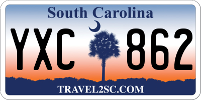 SC license plate YXC862