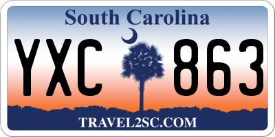 SC license plate YXC863