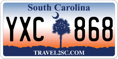 SC license plate YXC868
