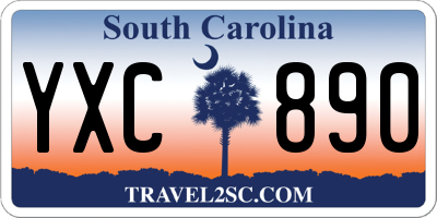SC license plate YXC890