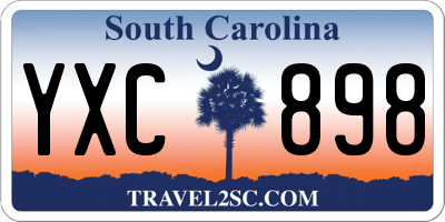 SC license plate YXC898