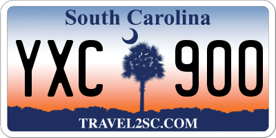 SC license plate YXC900