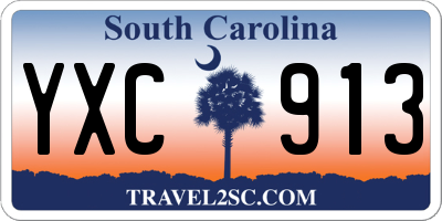 SC license plate YXC913