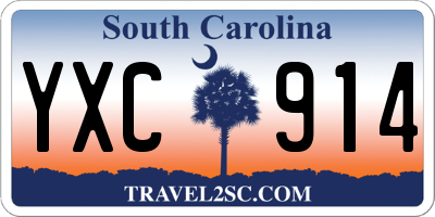 SC license plate YXC914