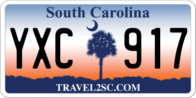 SC license plate YXC917
