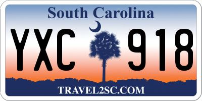 SC license plate YXC918