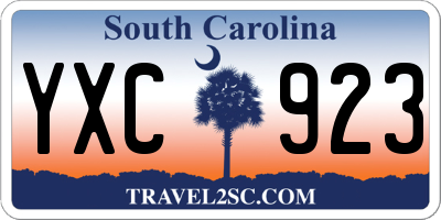 SC license plate YXC923