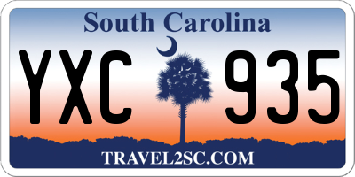 SC license plate YXC935