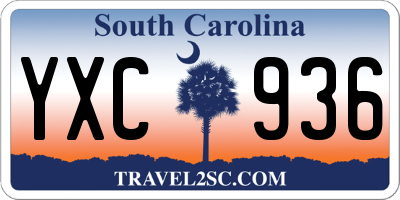 SC license plate YXC936