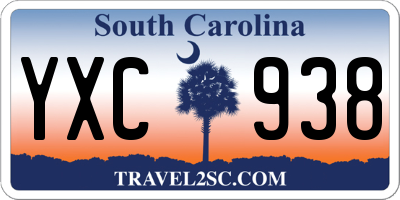 SC license plate YXC938