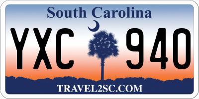 SC license plate YXC940