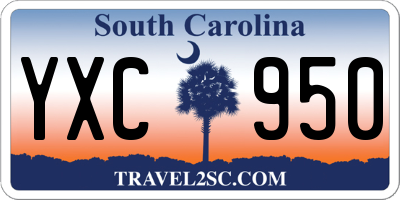 SC license plate YXC950