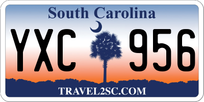 SC license plate YXC956