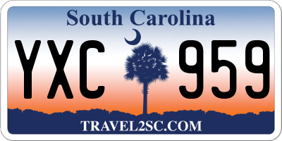 SC license plate YXC959