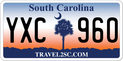 SC license plate YXC960