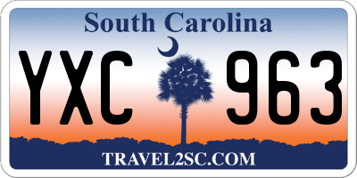 SC license plate YXC963