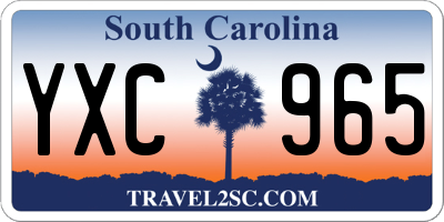 SC license plate YXC965