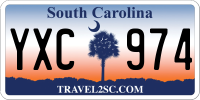 SC license plate YXC974