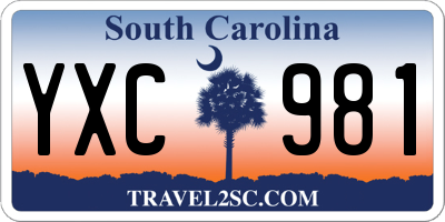 SC license plate YXC981