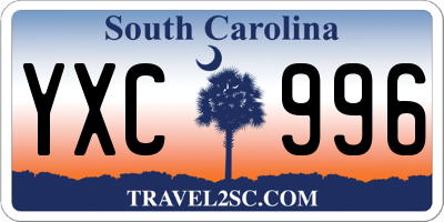 SC license plate YXC996