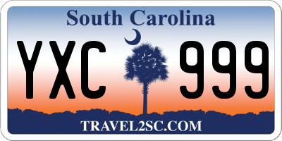 SC license plate YXC999