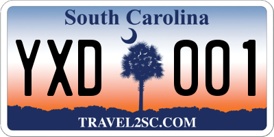SC license plate YXD001