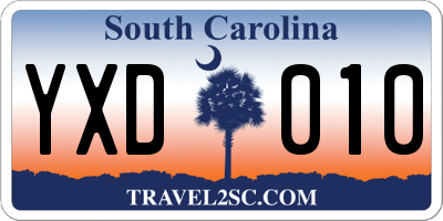 SC license plate YXD010