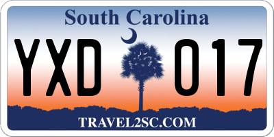 SC license plate YXD017