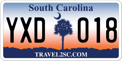 SC license plate YXD018