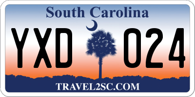 SC license plate YXD024