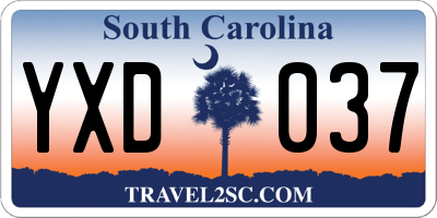 SC license plate YXD037