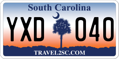 SC license plate YXD040