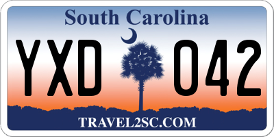 SC license plate YXD042