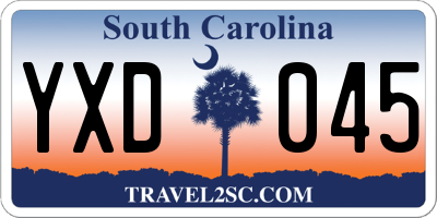 SC license plate YXD045