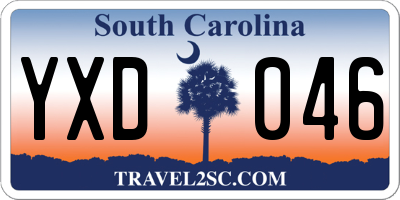 SC license plate YXD046