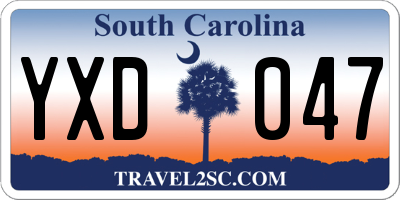 SC license plate YXD047