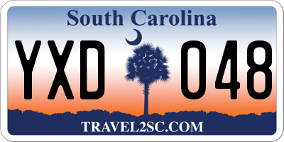 SC license plate YXD048