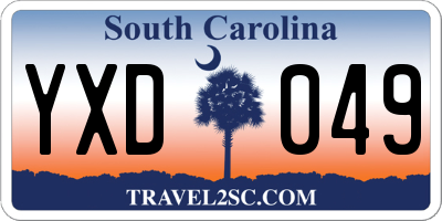 SC license plate YXD049