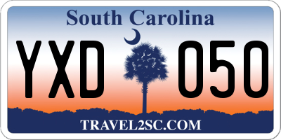 SC license plate YXD050