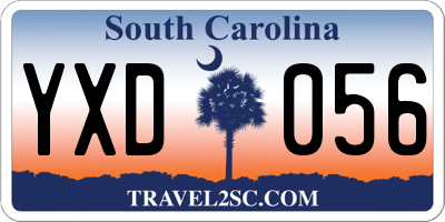 SC license plate YXD056