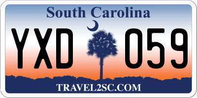 SC license plate YXD059