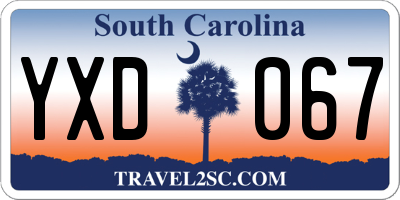 SC license plate YXD067