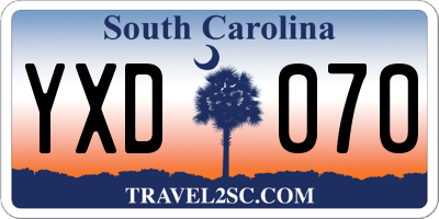 SC license plate YXD070