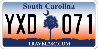 SC license plate YXD071