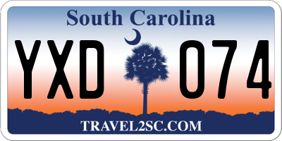 SC license plate YXD074