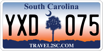 SC license plate YXD075