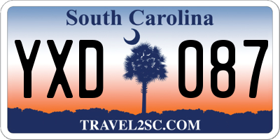 SC license plate YXD087