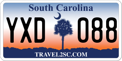 SC license plate YXD088