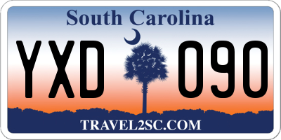 SC license plate YXD090