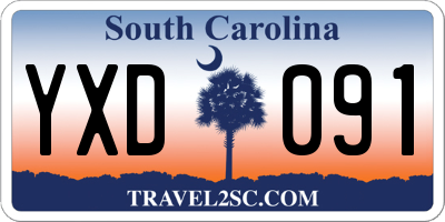 SC license plate YXD091